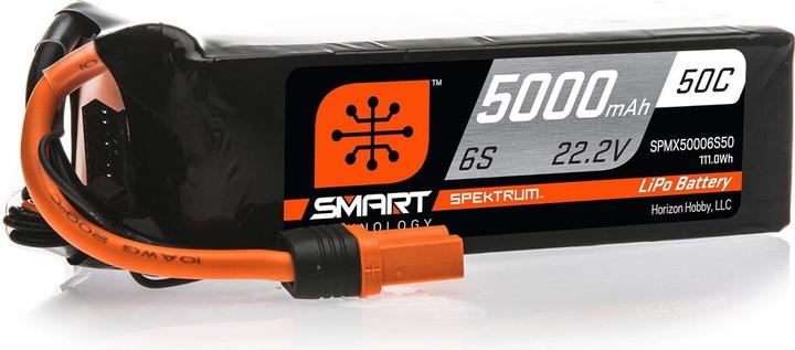 Image du produit Spektrum 5000mAh 6S 22.2V 50C Smart LiPo Batterie IC5 (22.20 V, 5000 mAh)