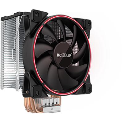 Pccooler GI-X6B-V2 Blu Corona (148 mm), Dissipatore CPU, Rosso