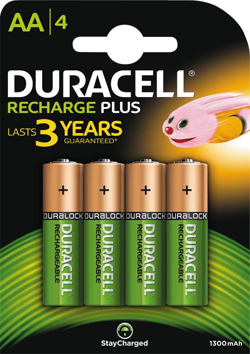 Productafbeelding Duracell Herladen Plus (4 Pcs., AA, 1300 mAh)