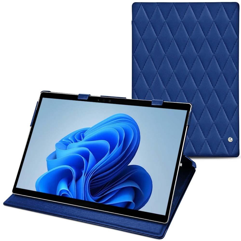 Thumbnail - Noreve Lederschutzhülle vertikal (Microsoft Surface Pro 8), Tablet Hülle, Blau