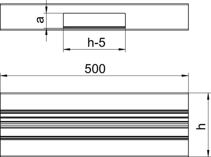 Actual product image OBO Bettermann OBO GA-ST70170RW T-piece symmetrical 70x170mm aluminium (7 cm)