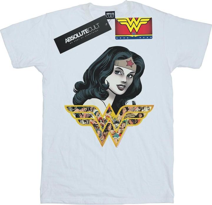 Immagine prodotto Wonder Woman Retro Collage Maglietta Ragazze (140, 146)