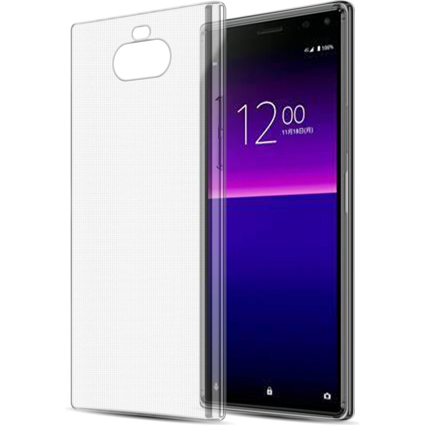 Cadorabo TPU Ultra Slim AIR Cover (Sony Xperia 8), Smartphone Hülle, Transparent