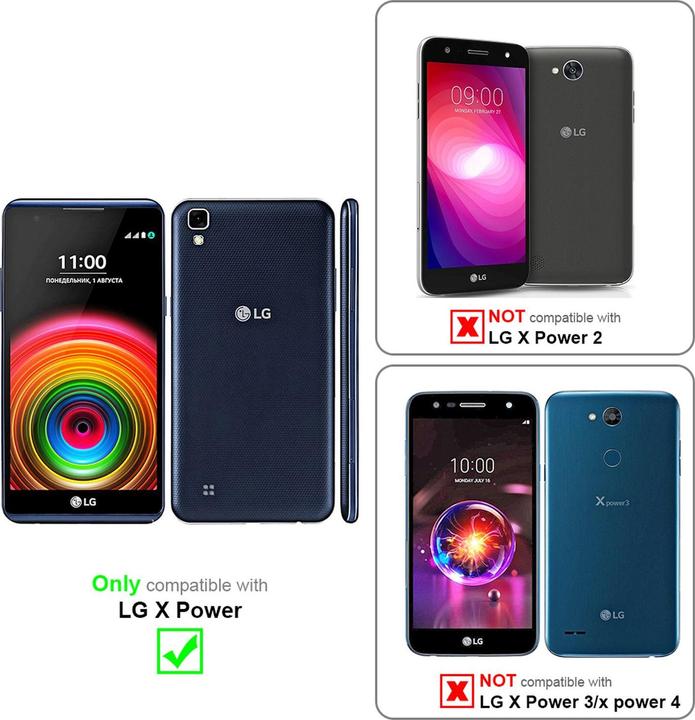 Actual product image Cadorabo Book Classy Style Cover (LG X Power)