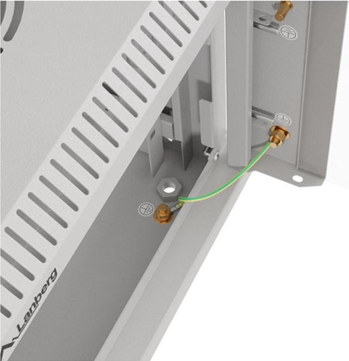 Produktbild Lanberg Szafa Instalacyjna Rack Wisząca 10 6u 300x300 Szara Drzwi Przeszklone (Flat Pack) (6 HE, 10 Zoll Rack)