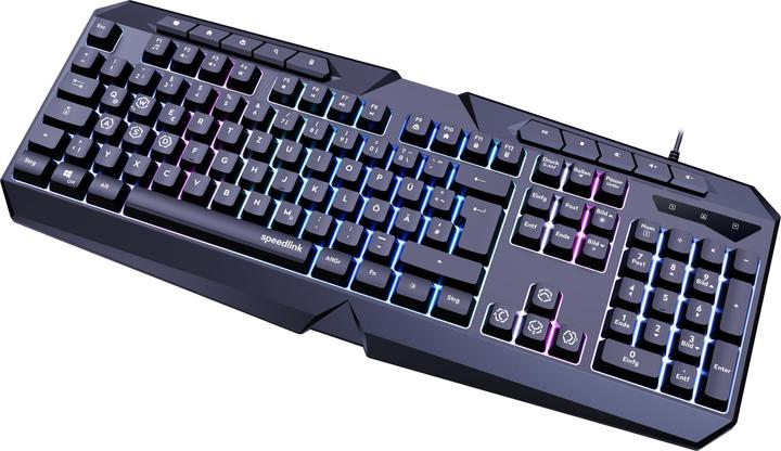 Produktbild Speedlink LUDICIUM RGB Rainbow Gaming Keyboard, black (Deutschland, Kabelgebunden)