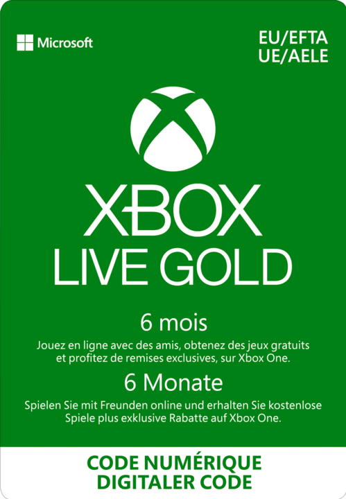 Microsoft Xbox Live Gold (6 Monate)