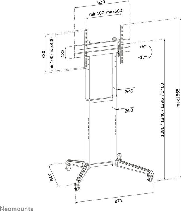 Actual product image Neomounts FL50-540BL1 (50 kg, 37" - 70")