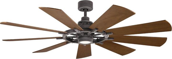 Produktbild Elstead Lighting Gentry leiser Deckenventilator mit LED Licht Ø165cm DC-Motor Holz + Fernbedienung