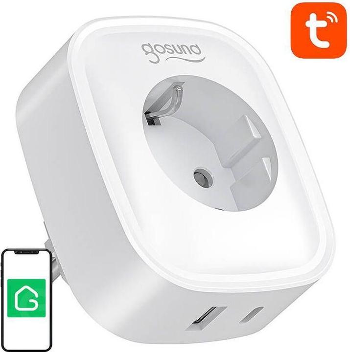 Actual product image Gosund SP6 16A USB-C 20W Tuya smart WiFi/Bluetooth socket