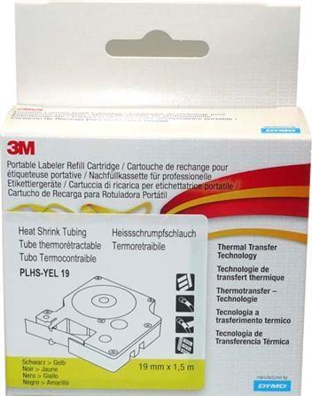 Actual product image Dymo Rhino Heat Shrink Tube 19mm Yellow (1.90 cm, Yellow)