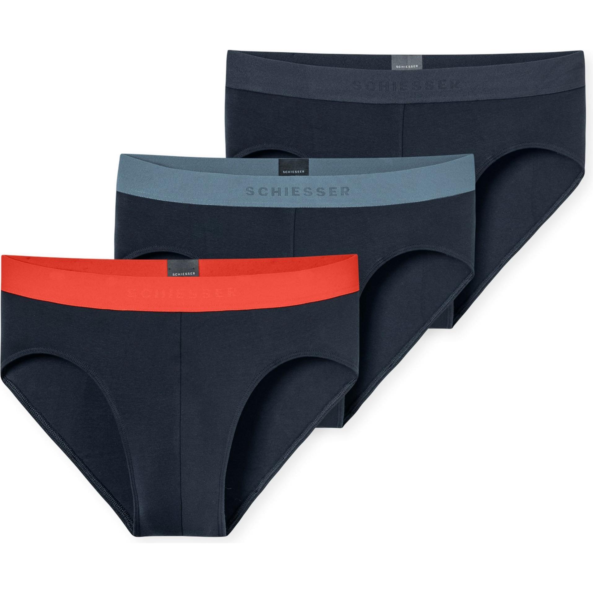 Schiesser, Herren, Unterhosen, Rioslip 95/5 Organic Cotton, Mehrfarbig, (9, 3er Pack)