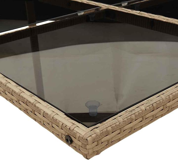 Produktbild VidaXL Gartenmöbel Essgruppe Gartengarnitur 15tlg. Beigemischung Poly Rattan (275 cm)
