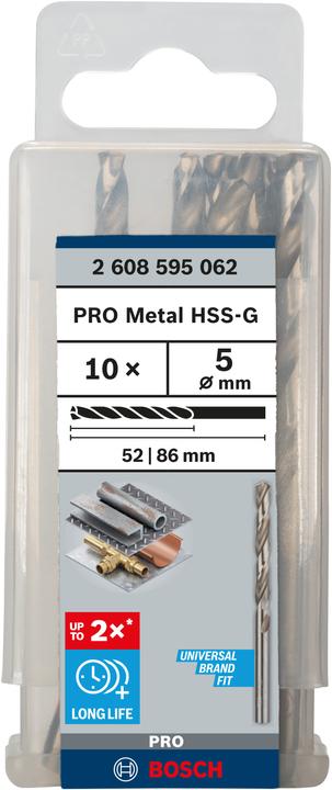 Actual product image Bosch Professional Zubehör Pro Metal HSS-G twist drill (5 mm)