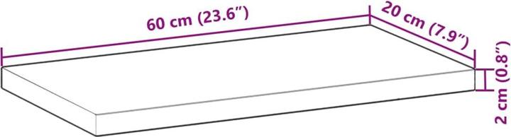 Produktbild vidaXL Schweberegal (20 x 60 x 2 cm)