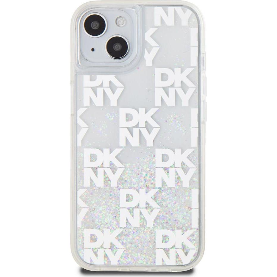 Thumbnail - DKNY DKHCP15SLCPEPT iPhone 15 / 14 / 13 6.1" biały/white hardcase Liquid Glitter Multilogo (Apple iPhone 15), Smartphone...