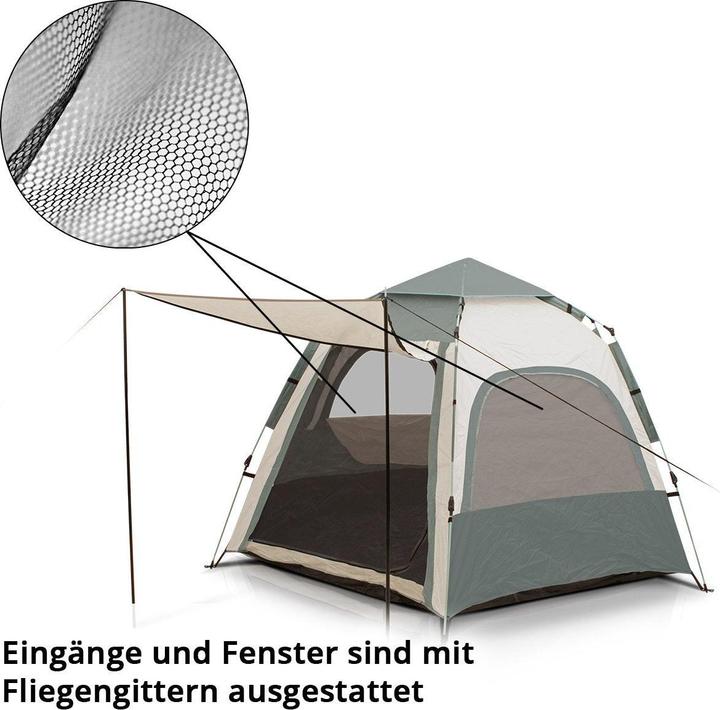 Produktbild Stahlwerk Campingzelt Z-273 ST 273 x 273 cm selbstaufbauendes Pop-Up-Zelt (4.50 kg, 4 Personen)