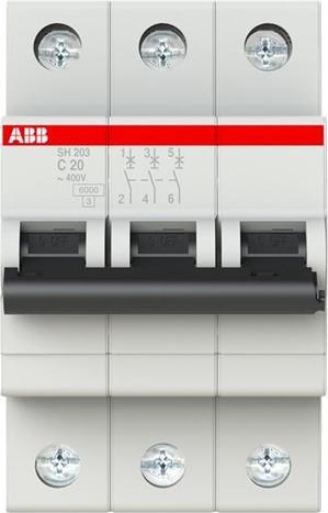 Immagine prodotto ABB SH200 MCB Interruttore miniaturizzato di tipo C, tripolare