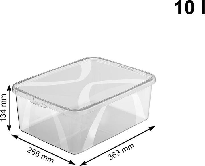 Actual product image Rotho Box 10 l with lid LONA Transparent (10 l, 1x)