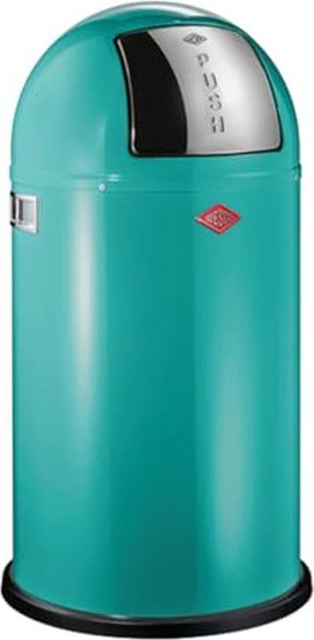 Wesco Pushboy Trash Can with Removable Inner Bucket and Large Stainless Steel Flap (50 l)