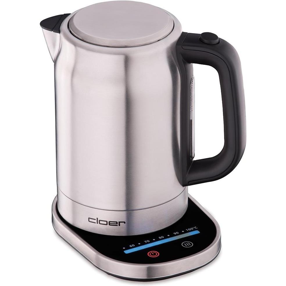 Cloer 4459, Wasserkocher, Silber, Schwarz