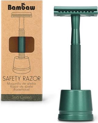 Immagine prodotto Bam Baw Rasoio di sicurezza con supporto verde mare