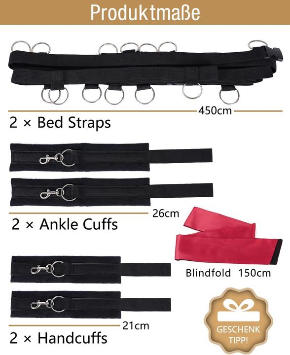 Actual product image Huoroter Bondage-Set Bettfesseln