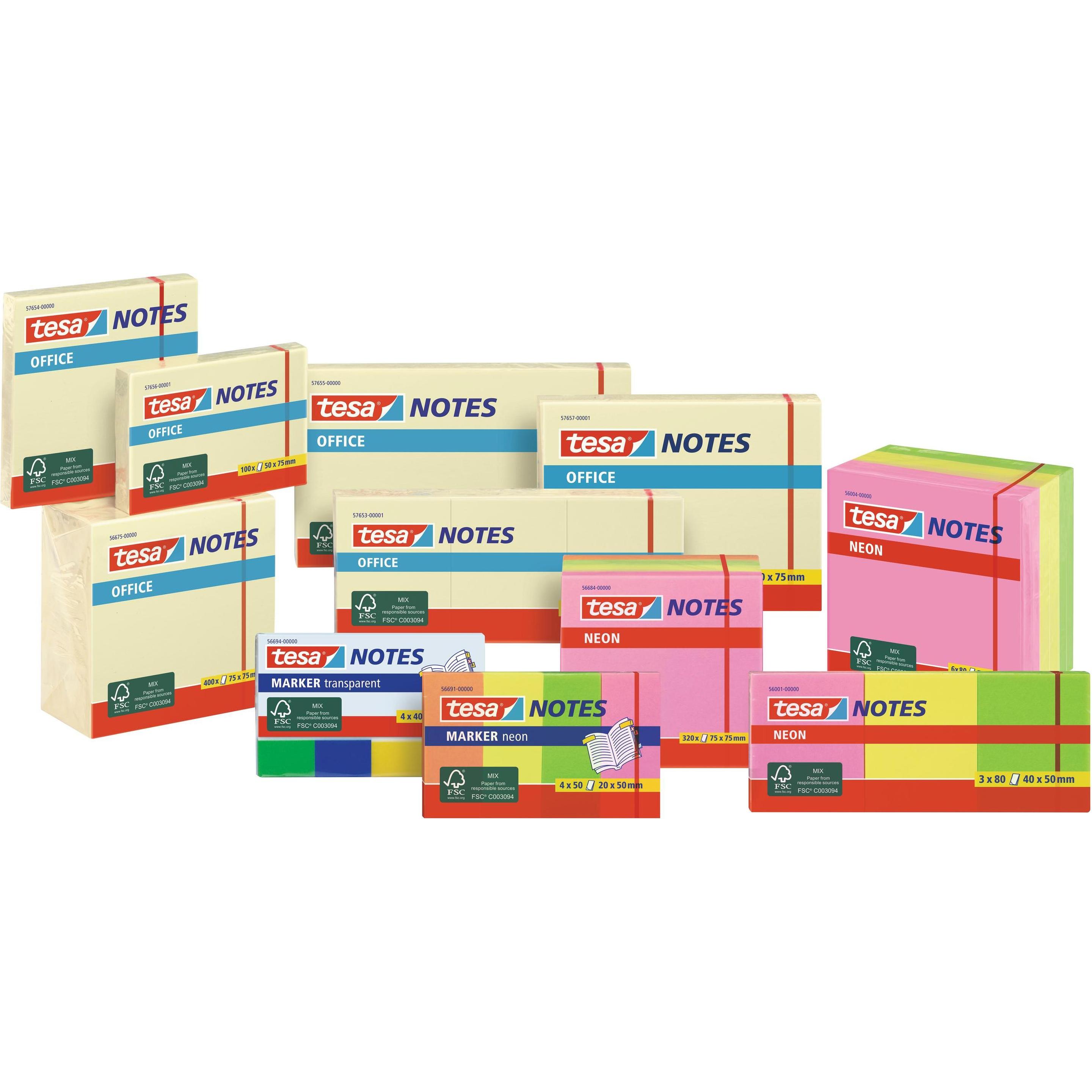 Thumbnail - tesa, Haftnotiz, Notizblätter, Haftnotizen (50 x 75 mm)