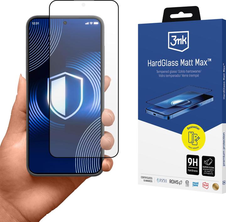 Actual product image 3MK HardGlass Matt Max Sam S24+ S926 (1 pcs., Samsung Galaxy S24+)