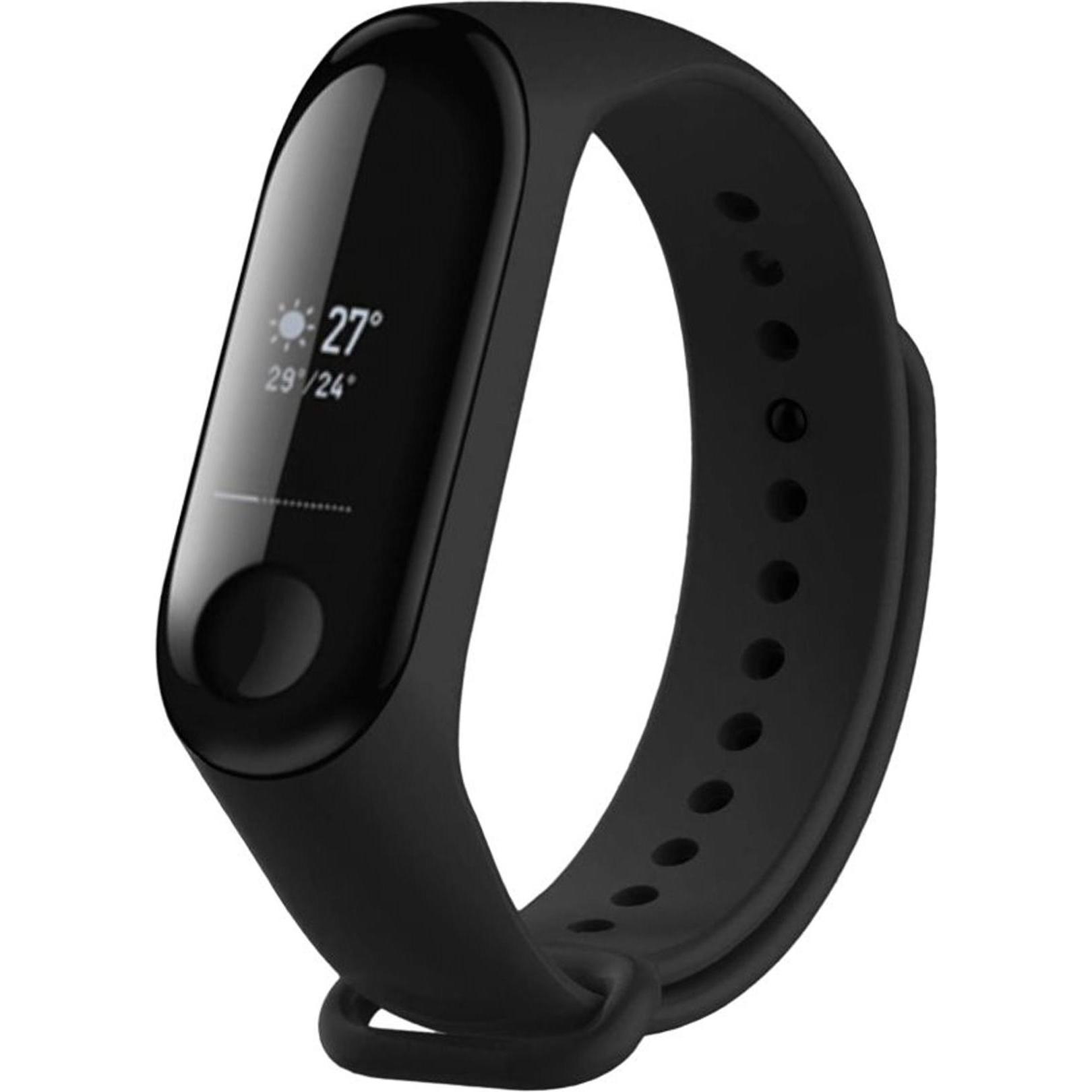 Fixed Silikonarmband Silikonarmband für XIAOMI Mi Band 3/4 schwarz (Silicone), Cinturini per orologi, Nero