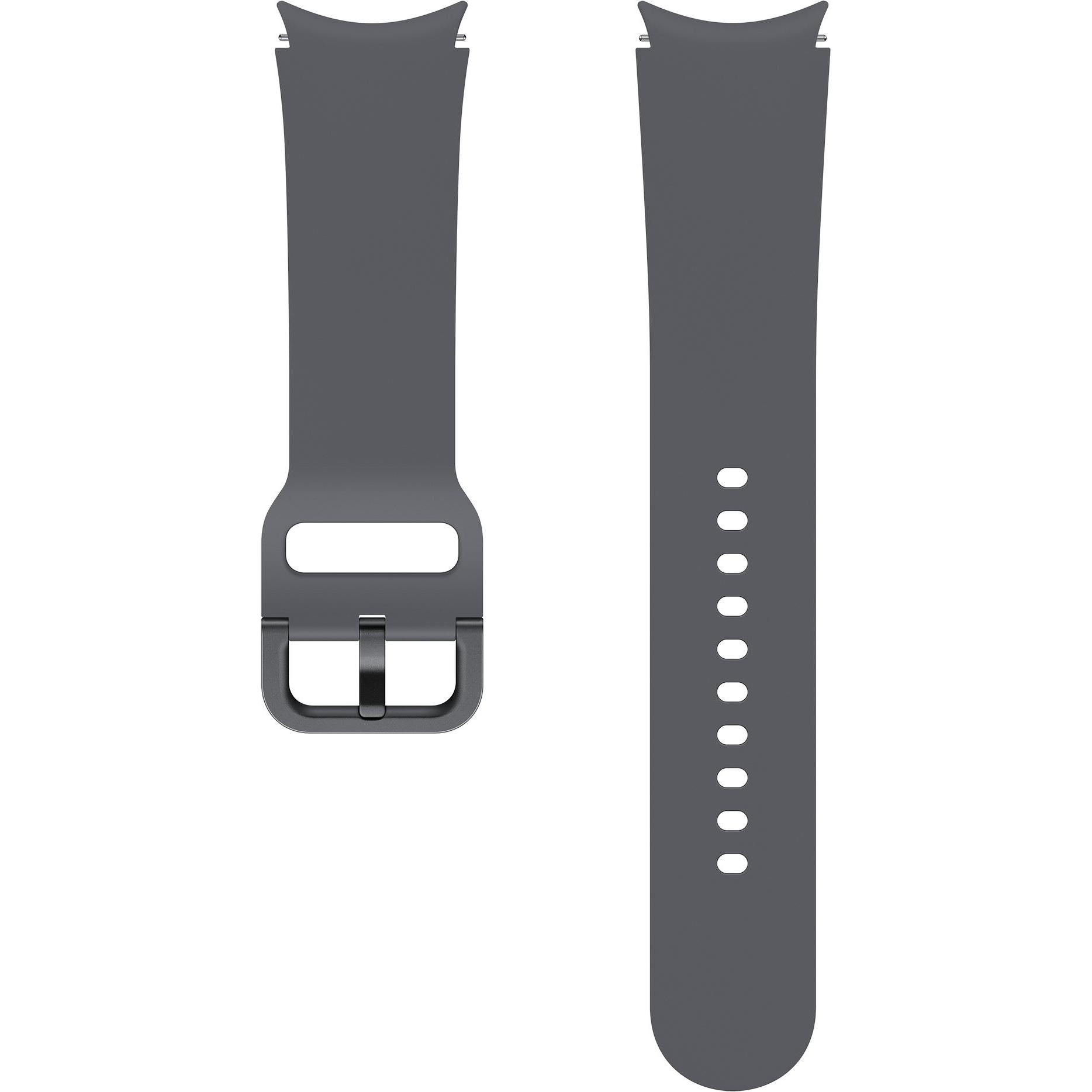 Samsung Sportarmband (20 mm, Fluoroelastomer, Galaxy Watch 4, Galaxy Watch 5 Pro), Uhrenarmband, Grau