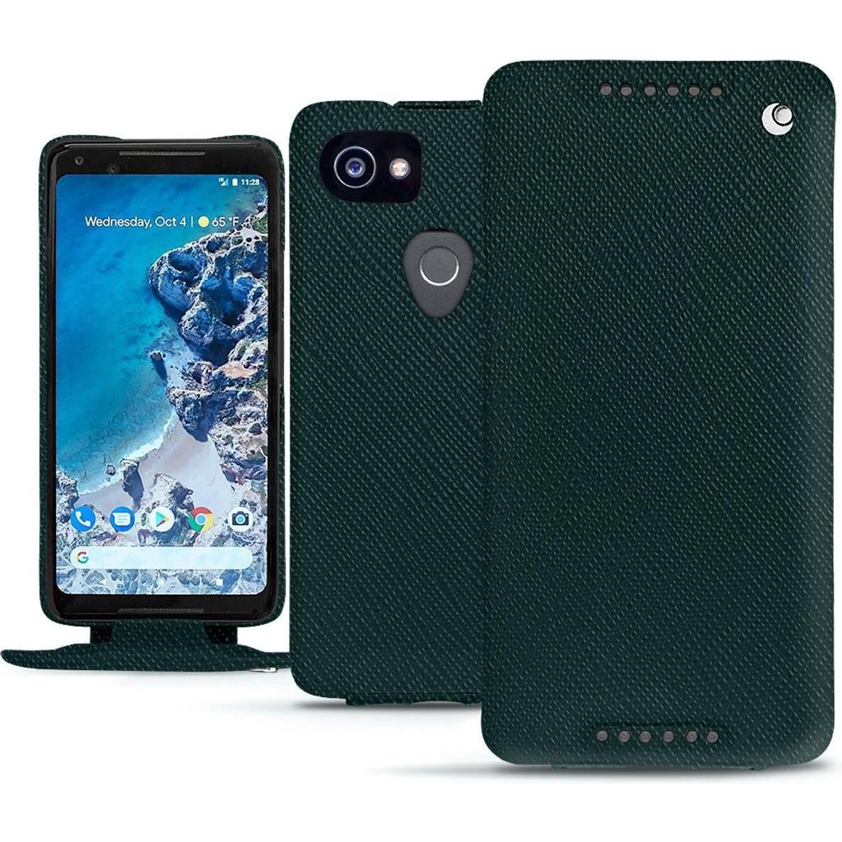 Thumbnail - Noreve Lederschutzhülle vertikal (Google Pixel 2 XL), Smartphone Hülle, Grün