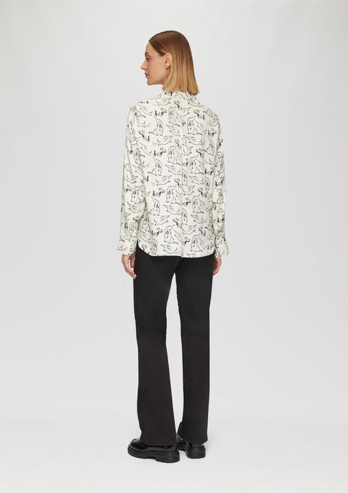 Immagine prodotto s.Oliver Bluse Satinierte Viskosebluse mit All-over-Print (46)
