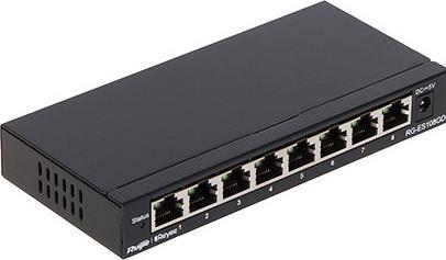 Produktbild Ruijie 8-Port Gigabit unmanaged Switch, 8 Gigabit RJ45 Ports,Steel Case (8 Ports)