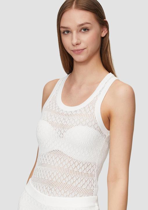 Immagine prodotto s.Oliver Strickpullunder Transparentes Feinstrick-Top mit Ajourmuster (XL)