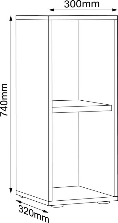 Actual product image VCM Regal Bücher Ordner Aktenregal Salia 2f (30 x 33 x 74 cm)