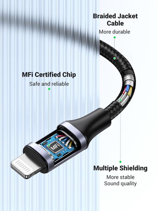 Produktbild Ugreen Lightning to 3.5mm Jack Adapter (Lightning, 3.5mm Buchse)
