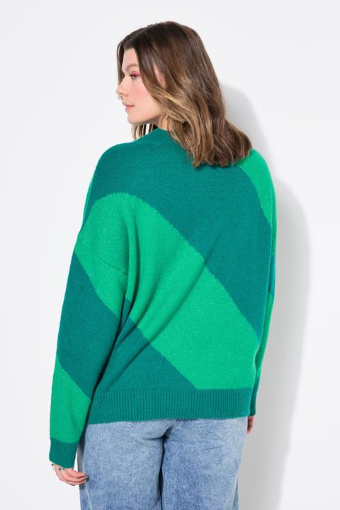Image du produit Studio Untold Pull oversize, larges rayures en diagonale (42, 44)