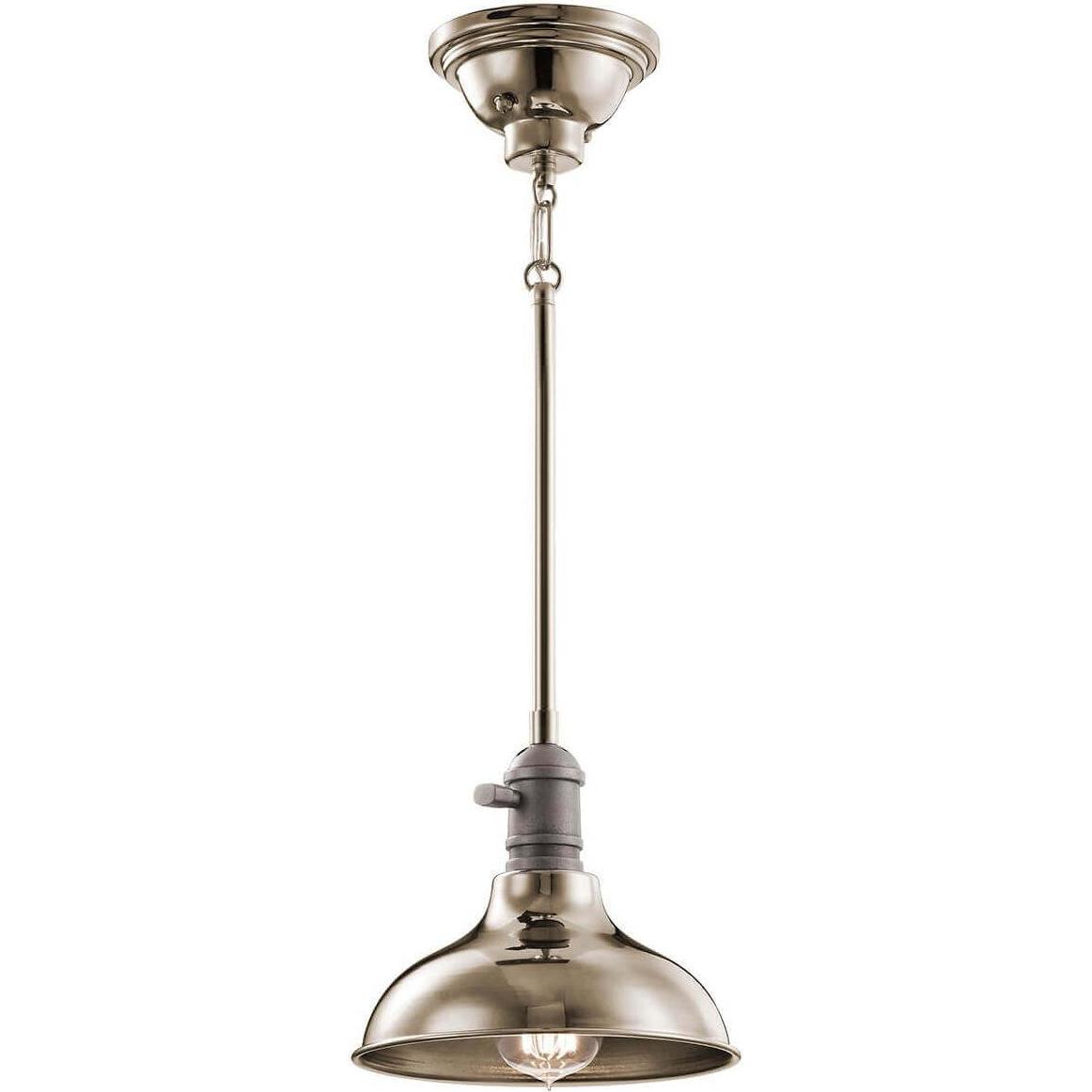 Elstead Lighting, Pendelleuchte, Cobson Hängeleuchte E27 19cm Mini Naturmessing (E27)