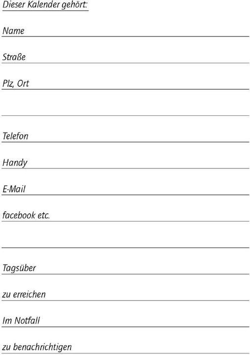 Nährwerte und Zutaten Uli Stein Taschenkalender 2026