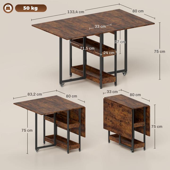 Actual product image Homcom Esstisch (83.20 x 80 x 75 cm)