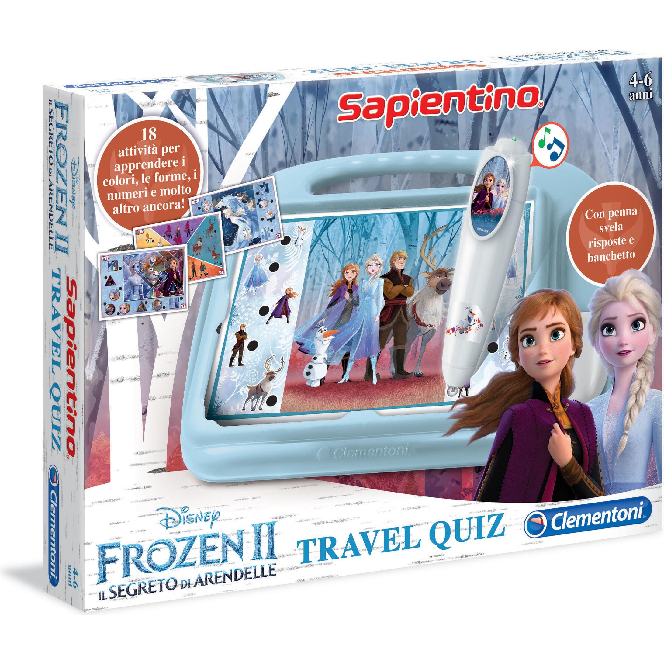 Clementoni Blu Sapientino Travel Quiz Disney Frozen 2