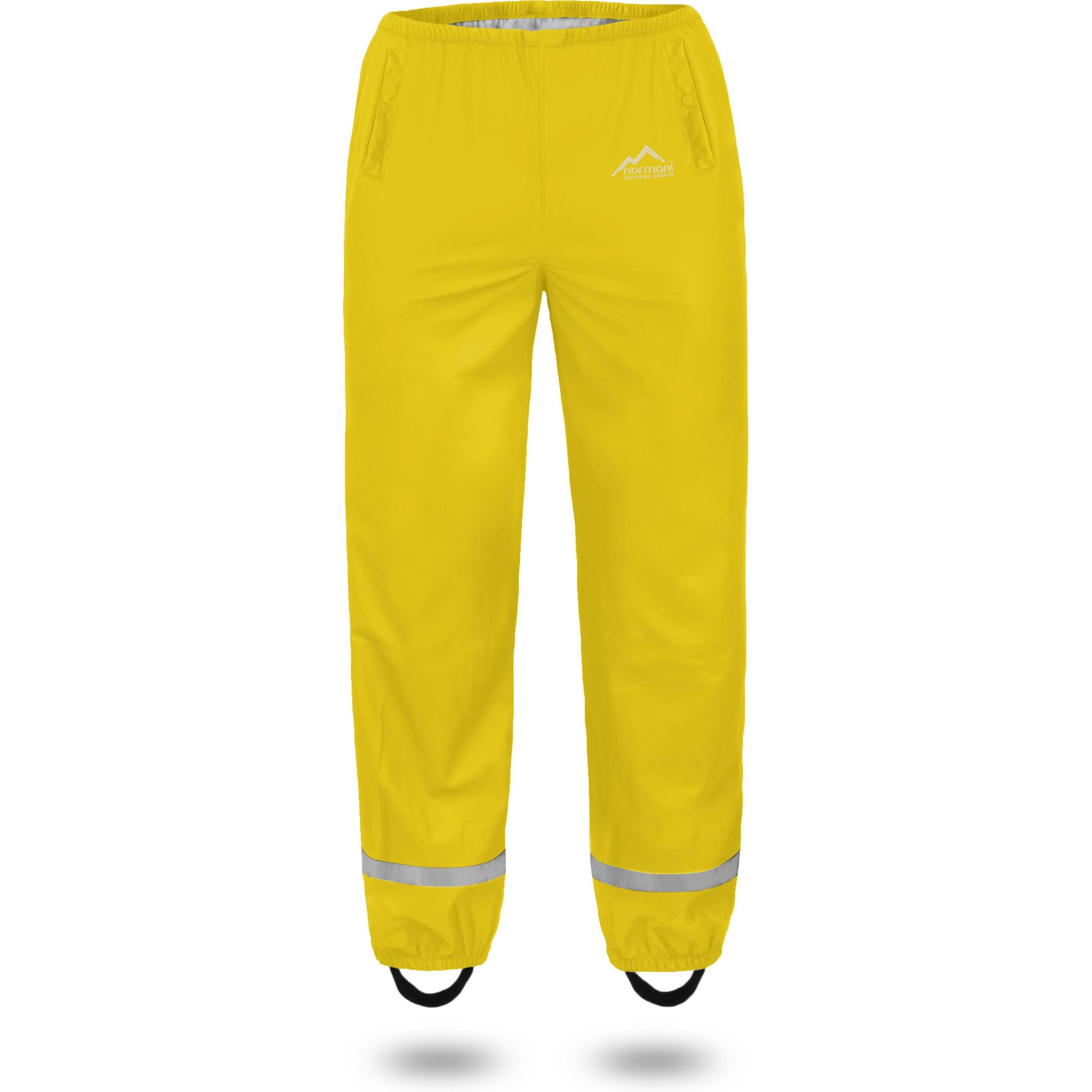 Normani, Herren, Outdoorhose, Kinder Regenhose York - 1141 (134), Gelb, 134