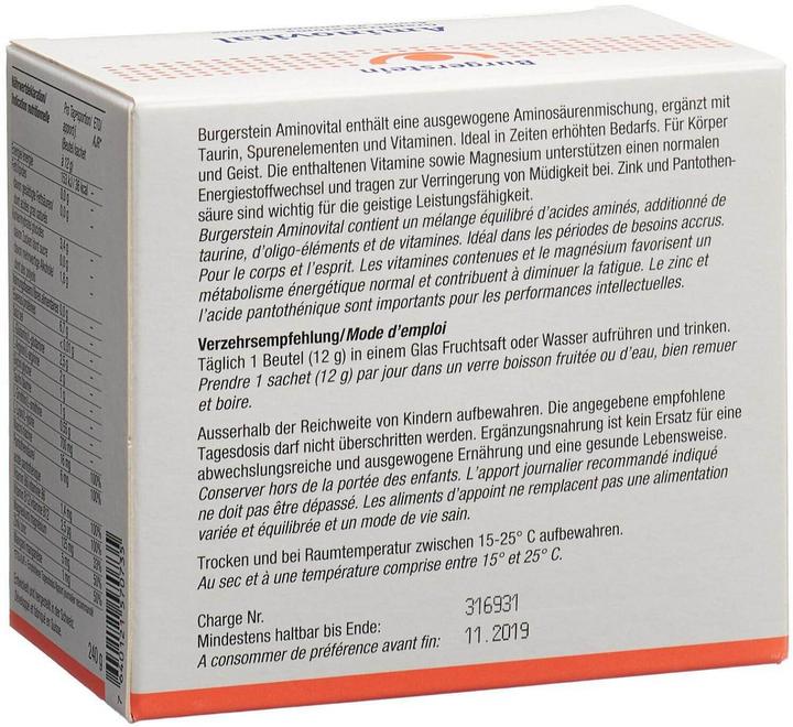 Actual product image Burgerstein Aminovital (20 pcs., Powder, 240 g)