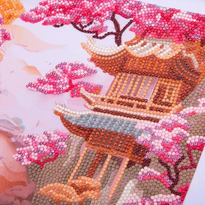 Actual product image Craft Buddy Cherry Blossom Bliss, 35x45cm Crystal Art Scroll