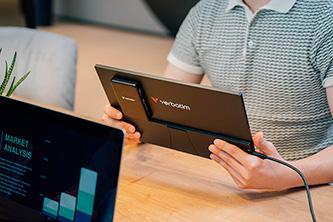 Produktbild Verbatim Portable 14" FHD Touch Monitor LIGHT incl. Power Bank 5000mAh (1920 x 1080 Pixel, 14")