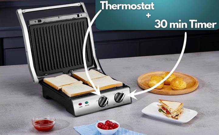 Image du produit Steinborg Kontaktgrill mit abnehmbaren Platten