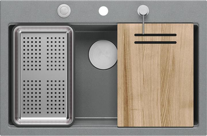 Actual product image Q Company SINK QUADRON MARC (HQM7650U5 BS) (76 cm, 50 cm)