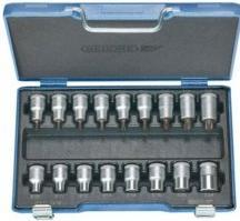 Image du produit Gedore ITX 19 TX-017 Jeu de tournevis 1/2" 17 pièces intérieur+extérieur TX