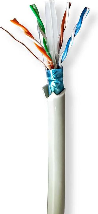 Nedis Rotoli di cavo di rete | CAT6 | solido | F/UTP | rame puro | 305,0 m | per interni | rotondo | (F/UTP, CAT6, 305 m)